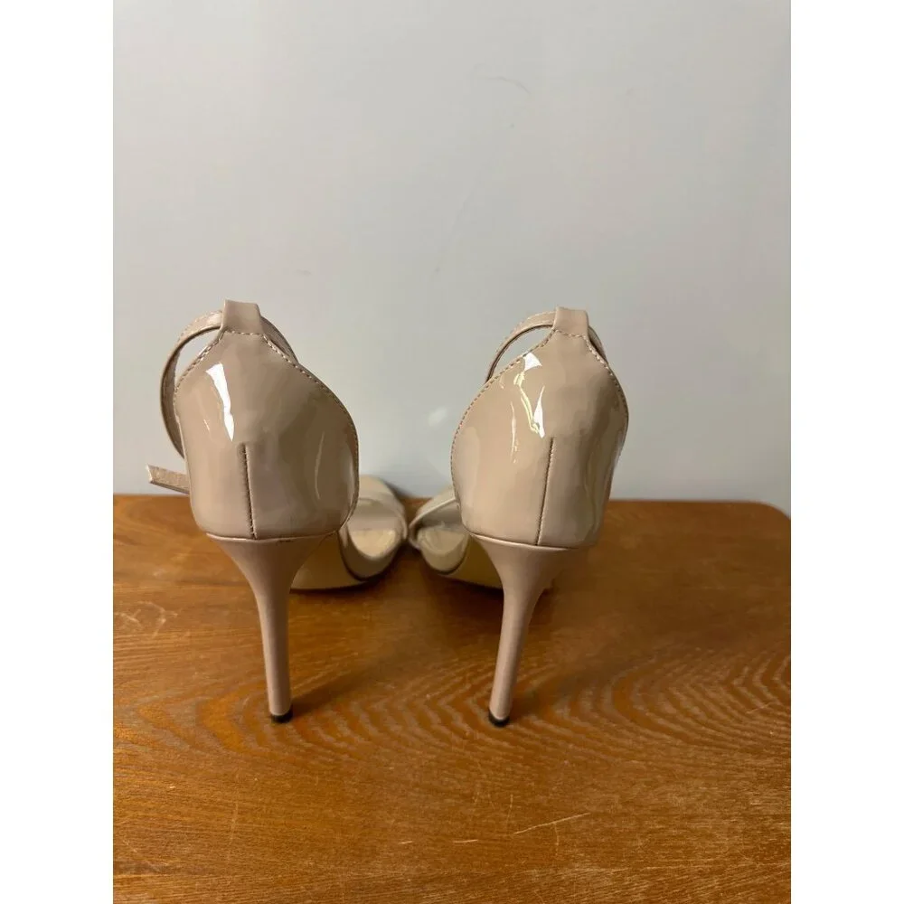 Unbranded Women’s Stiletto High Heels Shoes Patent Nude Size 38 SKU 2831